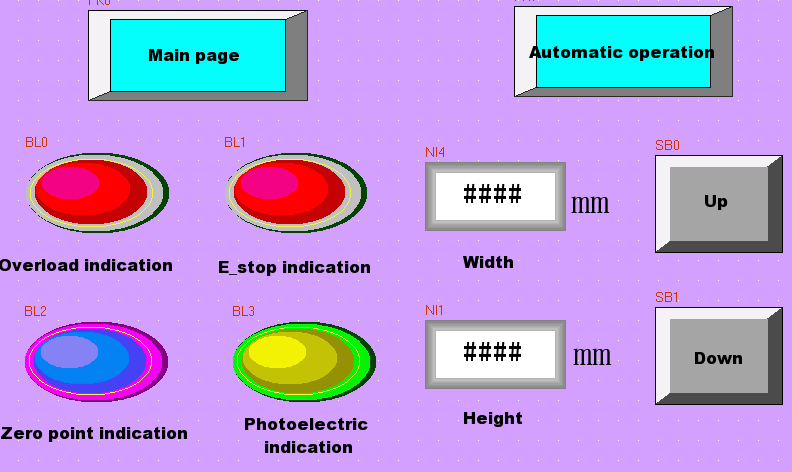 Touchscreen main menu with automatic and manual operation