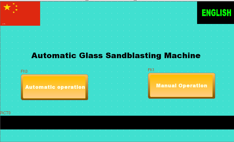Manual operation screen with jog controls and status indicators